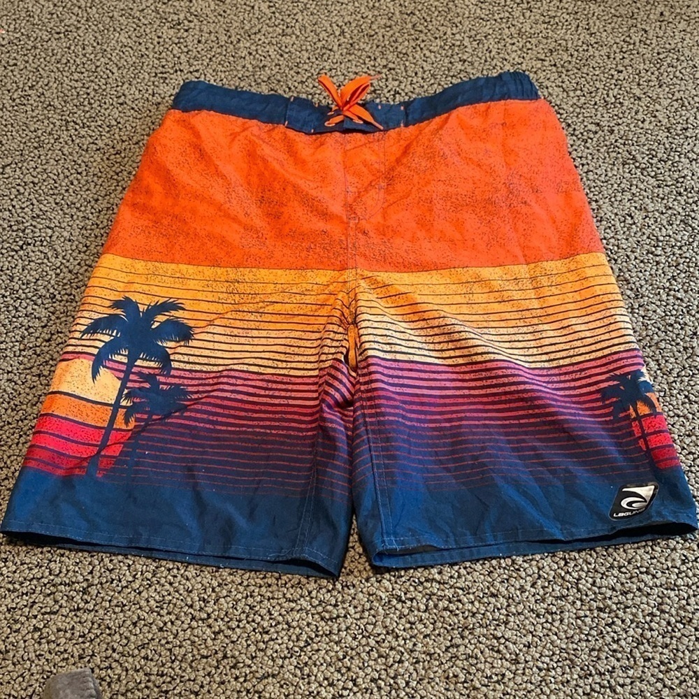 Laguna Swim Board Shorts Size Youth Large 14/16 in Like New Condition